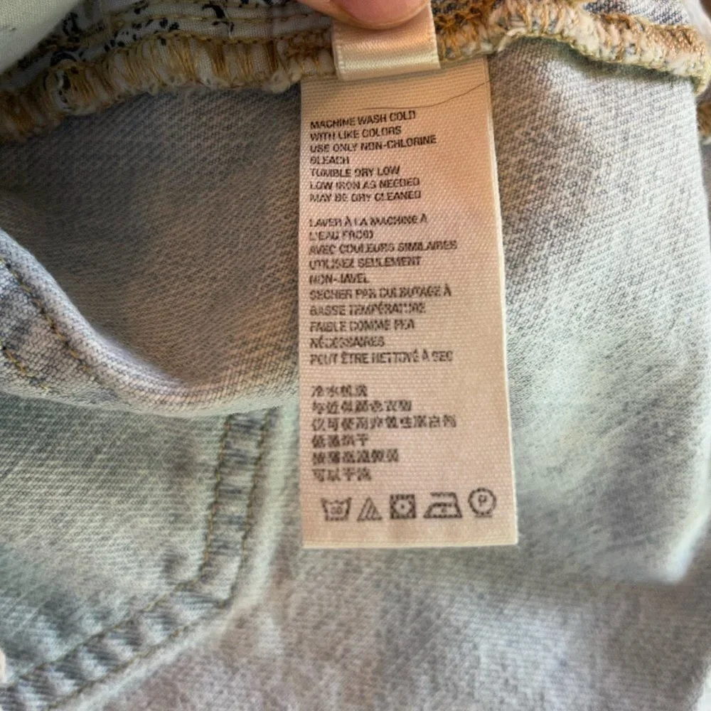 Free People We the Free denim sidecar skirt 24 0 light wash
